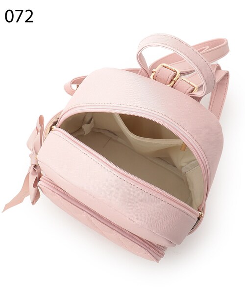 Ober Tashe(オーバータッシェ)の「◆リボンチャーム付きキルトミニリュック(バックパック/リュック・レディース・ピンク系/ブルー/ブラック/アイボリー・FREE)」の8枚目の写真