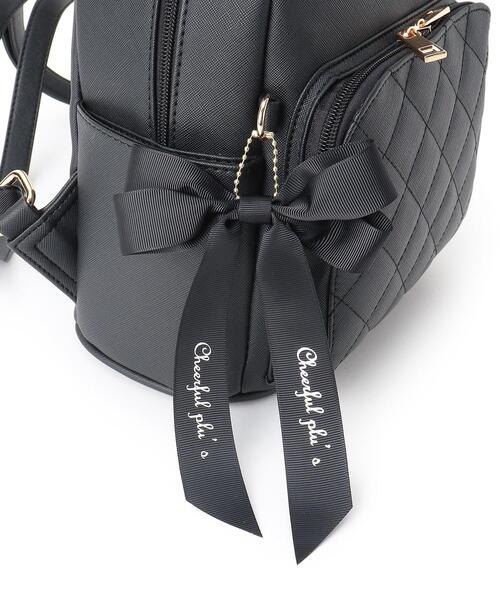 Ober Tashe(オーバータッシェ)の「◆リボンチャーム付きキルトミニリュック(バックパック/リュック・レディース・ピンク系/ブルー/ブラック/アイボリー・FREE)」の15枚目の写真