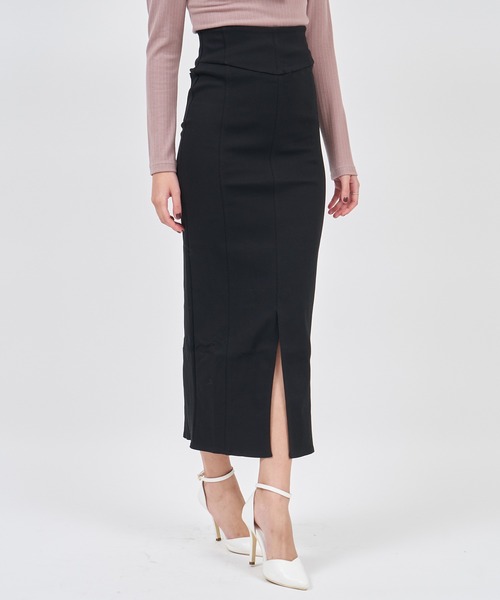 【セール】ガムストレッチタイトロングスカート’23ｓ（スカート）｜ROYAL PARTY（ロイヤルパーティー）