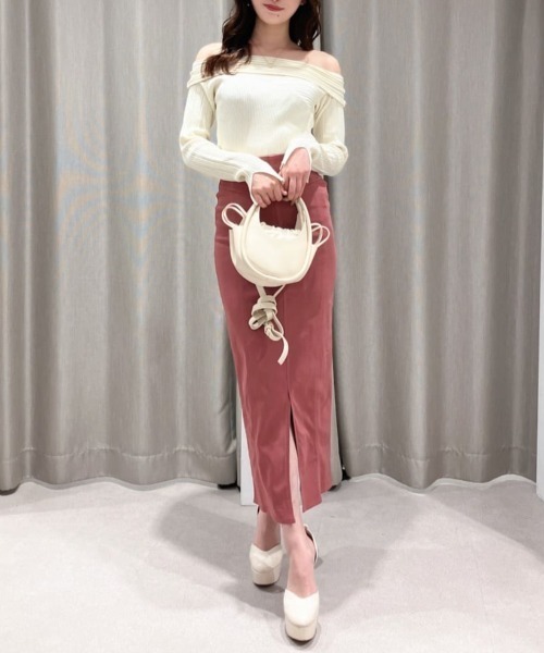 【セール】ガムストレッチタイトロングスカート’23ｓ（スカート）｜ROYAL PARTY（ロイヤルパーティー）