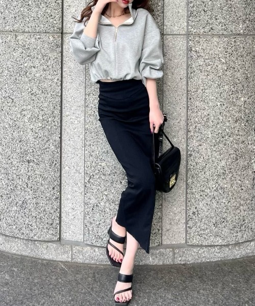 【セール】ガムストレッチタイトロングスカート’23ｓ（スカート）｜ROYAL PARTY（ロイヤルパーティー）