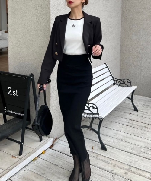 【セール】ガムストレッチタイトロングスカート’23ｓ（スカート）｜ROYAL PARTY（ロイヤルパーティー）