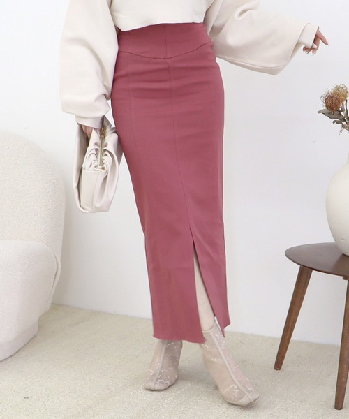 【セール】ガムストレッチタイトロングスカート’23ｓ（スカート）｜ROYAL PARTY（ロイヤルパーティー）