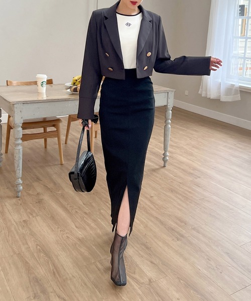 【セール】ガムストレッチタイトロングスカート’23ｓ（スカート）｜ROYAL PARTY（ロイヤルパーティー）