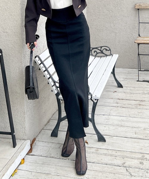 【セール】ガムストレッチタイトロングスカート’23ｓ（スカート）｜ROYAL PARTY（ロイヤルパーティー）
