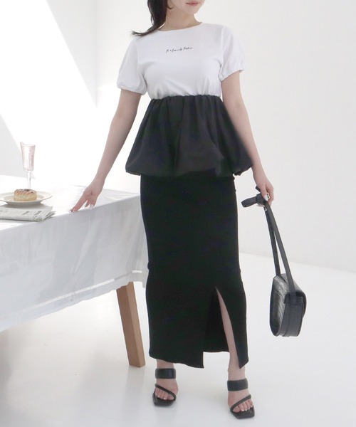 【セール】ガムストレッチタイトロングスカート’23ｓ（スカート）｜ROYAL PARTY（ロイヤルパーティー）