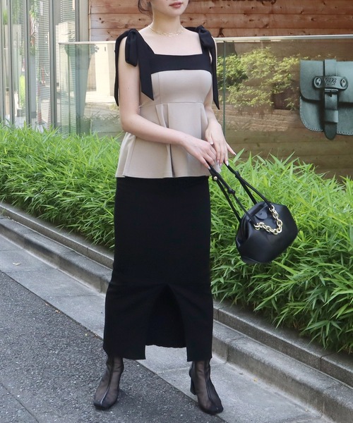 【セール】ガムストレッチタイトロングスカート’23ｓ（スカート）｜ROYAL PARTY（ロイヤルパーティー）