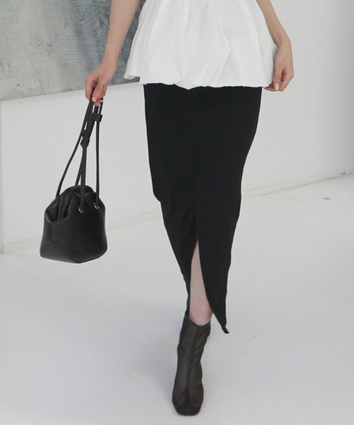 【セール】ガムストレッチタイトロングスカート’23ｓ（スカート）｜ROYAL PARTY（ロイヤルパーティー）