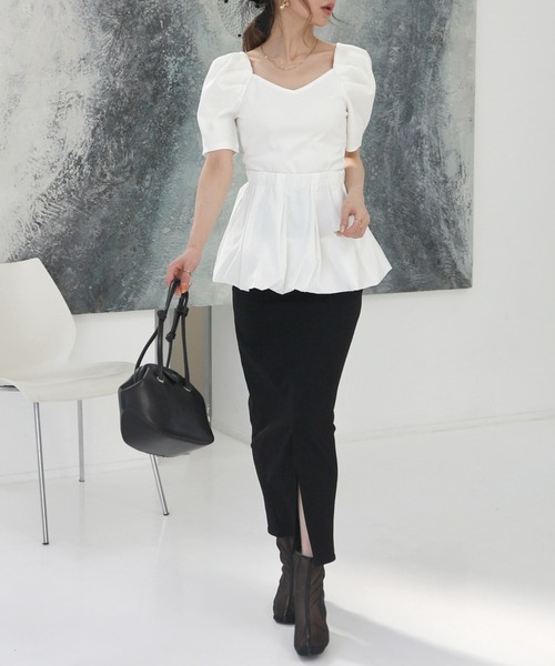 【セール】ガムストレッチタイトロングスカート’23ｓ（スカート）｜ROYAL PARTY（ロイヤルパーティー）