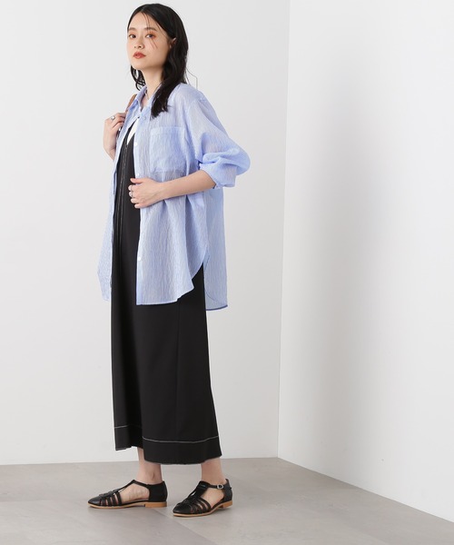 N.(N. Natural Beauty Basic)(エヌエヌナチュラルビューティーベーシック)の「◆ストライプシャツブラウス(シャツ/ブラウス・レディース・ブルー/ピンク/ベージュ/ライトグリーン・MEDIUM)」の11枚目の写真