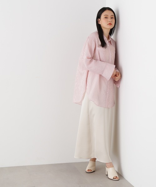 N.(N. Natural Beauty Basic)(エヌエヌナチュラルビューティーベーシック)の「◆ストライプシャツブラウス(シャツ/ブラウス・レディース・ブルー/ピンク/ベージュ/ライトグリーン・MEDIUM)」の14枚目の写真