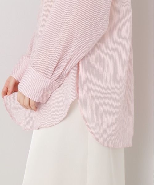 N.(N. Natural Beauty Basic)(エヌエヌナチュラルビューティーベーシック)の「◆ストライプシャツブラウス(シャツ/ブラウス・レディース・ブルー/ピンク/ベージュ/ライトグリーン・MEDIUM)」の18枚目の写真