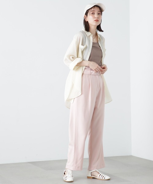 N.(N. Natural Beauty Basic)(エヌエヌナチュラルビューティーベーシック)の「◆ストライプシャツブラウス(シャツ/ブラウス・レディース・ブルー/ピンク/ベージュ/ライトグリーン・MEDIUM)」の22枚目の写真