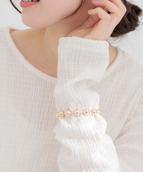 KATHARINE ROSS（キャサリンロス）の「【KATHARINE ROSS】メタリックボールブレスレット（ブレスレット・レディース・ゴールド/シルバー・MEDIUM）」の3枚目の写真