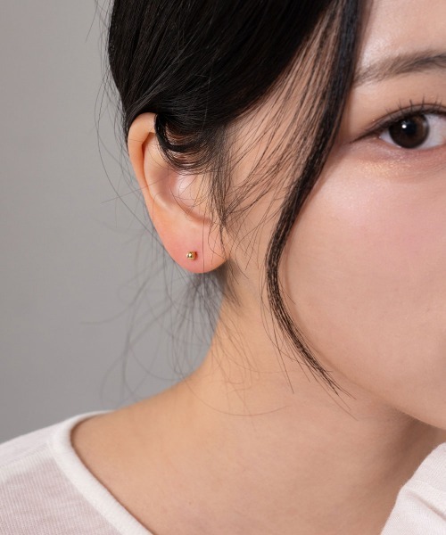 CEMONEMO(セモネモ)の「【金属アレルギー対応】 デイリー メタルボール ポイント ピアス / silver925(ピアス(両耳用)・レディース・ゴールド/シルバー・FREE)」の12枚目の写真