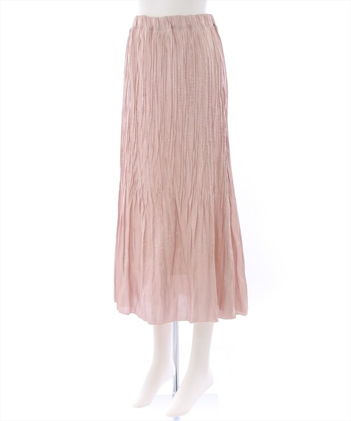 clear（クリア）の「シャイニープリーツスカート[春 夏 大活躍 着回し抜群 大人 カジュアル こなれ感]（スカート・レディース・ベージュ/ラベンダー/ピンク・F）」の4枚目の写真