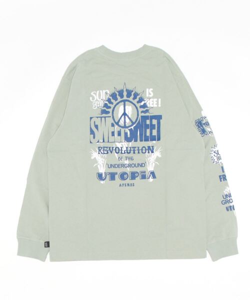 Afends（アフェンズ）の「DESIGN TEE/AFENDS(アフェンズ)長袖ロンT（Tシャツ/カットソー・メンズ・グリーン系その他3・MEDIUM/LARGE/X-LARGE）」の2枚目の写真