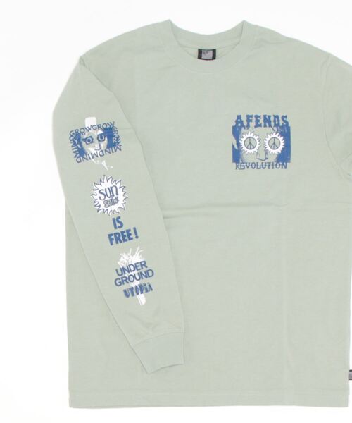 Afends（アフェンズ）の「DESIGN TEE/AFENDS(アフェンズ)長袖ロンT（Tシャツ/カットソー・メンズ・グリーン系その他3・MEDIUM/LARGE/X-LARGE）」の3枚目の写真