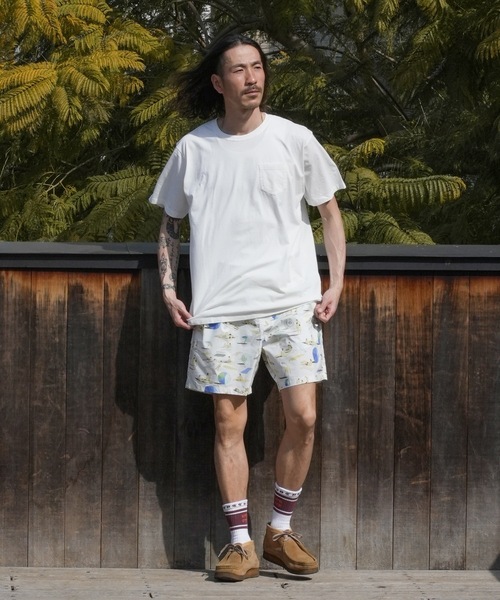 TCSS（ティーシーエスエス）の「BOARD SHORTS/Critical Slide(クリティカルスライド)TCSSビーチモチーフ総柄プリントウエストゴムスイムボードショーツ サーフトランクス【水着】（水着・メンズ・ブラック/ホワイト・32inch/30inch/28inch/34inch）」の11枚目の写真