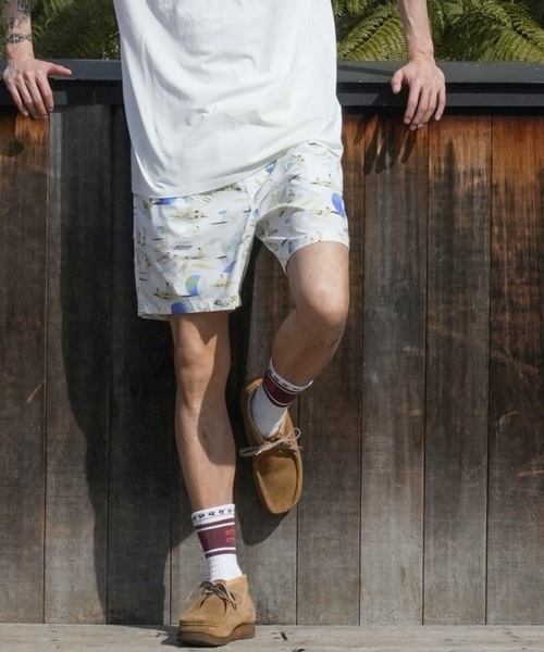 TCSS（ティーシーエスエス）の「BOARD SHORTS/Critical Slide(クリティカルスライド)TCSSビーチモチーフ総柄プリントウエストゴムスイムボードショーツ サーフトランクス【水着】（水着・メンズ・ブラック/ホワイト・32inch/30inch/28inch/34inch）」の16枚目の写真