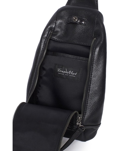 TORNADO MART ウエストポーチ セール】TORNADO MART∴レザーボディバッグ（ボディバッグ/ウエスト
