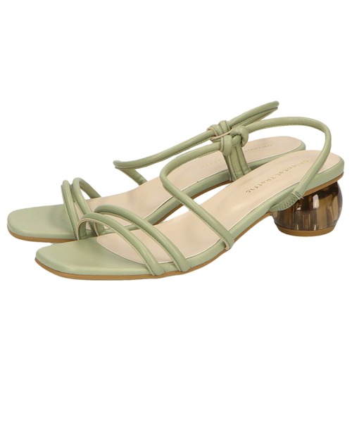 ORiental TRaffic（オリエンタルトラフィック）の「■クリアヒールアシンメトリーサンダル/31257（サンダル・レディース・ベージュ/オレンジ/グリーン・M/S/L/3L/LL/SS）」の6枚目の写真