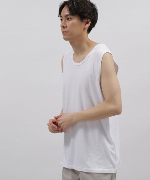 LAKOLE(ラコレ)の「TCスムースロングタンク / 192045(タンクトップ・メンズ・ブラック/グレー/ホワイト・MEDIUM/X-LARGE/LARGE)」の1枚目の写真