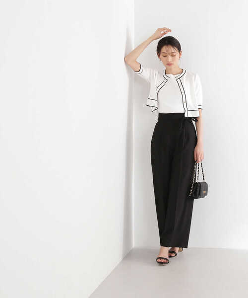 NATURAL BEAUTY BASIC（ナチュラルビューティーベーシック）の「◇ダブルベルトワイドパンツ（その他パンツ・レディース・ダークブルー/ベージュ/ブラック・SMALL/MEDIUM）」の11枚目の写真