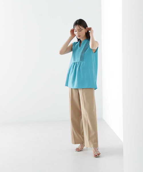 NATURAL BEAUTY BASIC（ナチュラルビューティーベーシック）の「◇ダブルベルトワイドパンツ（その他パンツ・レディース・ダークブルー/ベージュ/ブラック・SMALL/MEDIUM）」の18枚目の写真