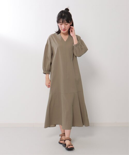 LBC（エルビーシー）の「コットンボイルマーメードワンピ（ワンピース・レディース・ダークグリーン/ブラック/ベージュ・M）」の17枚目の写真