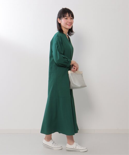 LBC（エルビーシー）の「コットンボイルマーメードワンピ（ワンピース・レディース・ダークグリーン/ブラック/ベージュ・M）」の4枚目の写真