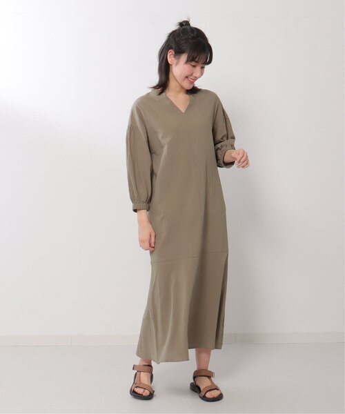 LBC（エルビーシー）の「コットンボイルマーメードワンピ（ワンピース・レディース・ダークグリーン/ブラック/ベージュ・M）」の6枚目の写真