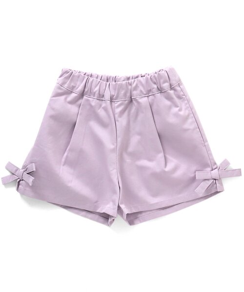 Seraph(セラフ)の「裾リボンショートパンツ(その他パンツ・キッズ・サックスブルー/レモンイエロー/ラベンダー/ベージュ・90/100/110/120/130/140)」の1枚目の写真