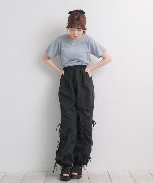 ems excite（エムズエキサイト）の「サイドリボンナイロンPT（その他パンツ・レディース・ブラック/ナチュラル/ピンク/ライトブルー/ベージュ・FREE）」の10枚目の写真