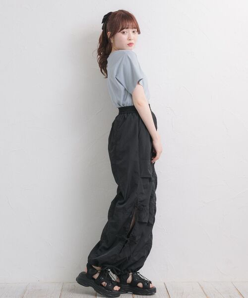 ems excite（エムズエキサイト）の「サイドリボンナイロンPT（その他パンツ・レディース・ブラック/ナチュラル/ピンク/ライトブルー/ベージュ・FREE）」の12枚目の写真