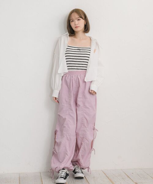 ems excite（エムズエキサイト）の「サイドリボンナイロンPT（その他パンツ・レディース・ブラック/ナチュラル/ピンク/ライトブルー/ベージュ・FREE）」の17枚目の写真