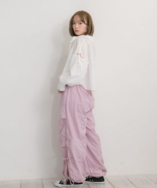 ems excite（エムズエキサイト）の「サイドリボンナイロンPT（その他パンツ・レディース・ブラック/ナチュラル/ピンク/ライトブルー/ベージュ・FREE）」の18枚目の写真