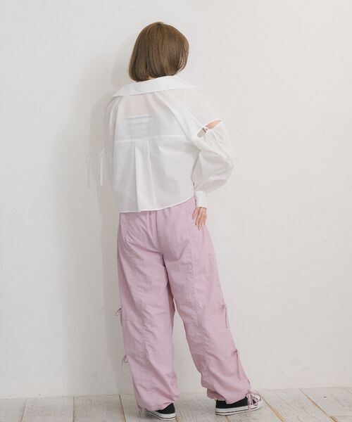 ems excite（エムズエキサイト）の「サイドリボンナイロンPT（その他パンツ・レディース・ブラック/ナチュラル/ピンク/ライトブルー/ベージュ・FREE）」の20枚目の写真