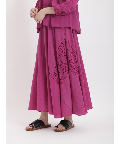 Samansa Mos2(サマンサ モスモス)の「パッチワークレーススカート(スカート・レディース・オフホワイト/ブラック/ピンク・フリ-)」の17枚目の写真