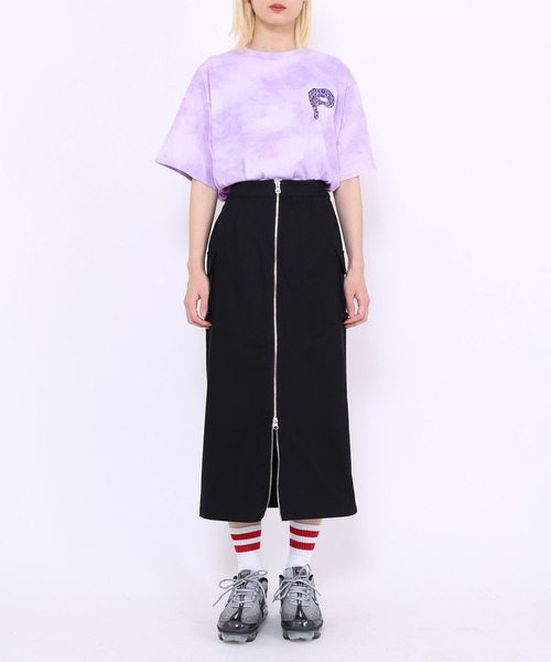 PUNYUS（プニュズ）の「フロントジップカーゴロングスカート（スカート・レディース・カーキ/ブラック・3/1/2/4）」の21枚目の写真