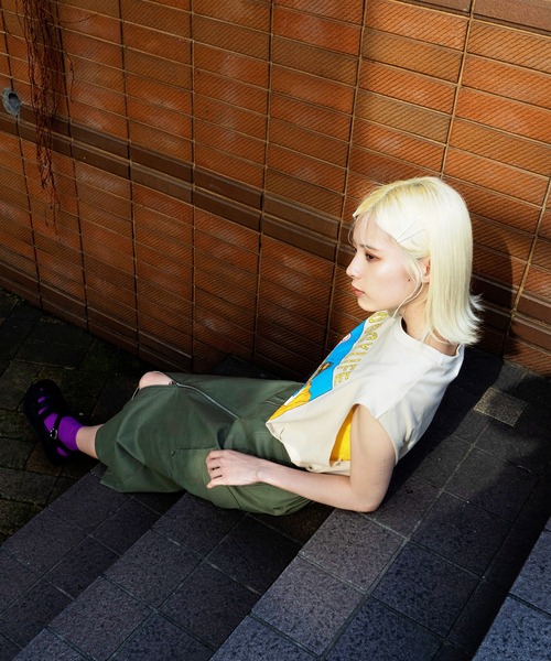 PUNYUS（プニュズ）の「フロントジップカーゴロングスカート（スカート・レディース・カーキ/ブラック・3/1/2/4）」の13枚目の写真