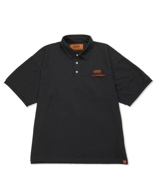UNIVERSAL OVERALL（ユニバーサルオーバーオール）の「ポロシャツ / オーバーポロシャツ　/ OVER POLO SHIRT（ポロシャツ・メンズ・オレンジ/ホワイト/ネイビー・MEDIUM/LARGE）」の4枚目の写真