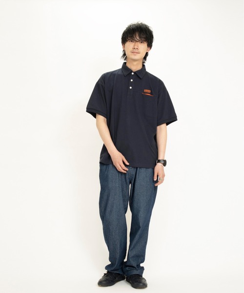 UNIVERSAL OVERALL（ユニバーサルオーバーオール）の「ポロシャツ / オーバーポロシャツ　/ OVER POLO SHIRT（ポロシャツ・メンズ・オレンジ/ホワイト/ネイビー・MEDIUM/LARGE）」の18枚目の写真