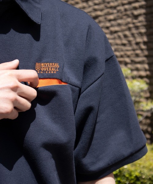 UNIVERSAL OVERALL（ユニバーサルオーバーオール）の「ポロシャツ / オーバーポロシャツ　/ OVER POLO SHIRT（ポロシャツ・メンズ・オレンジ/ホワイト/ネイビー・MEDIUM/LARGE）」の12枚目の写真