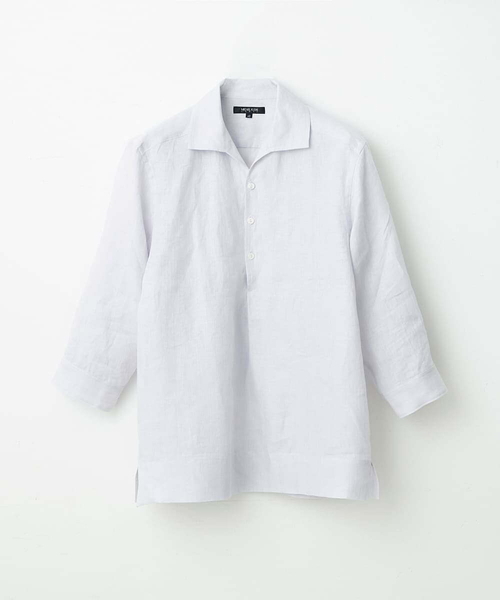 MICHEL KLEIN HOMME (ミッシェルクランオム)の「《日本製》7分袖カプリシャツ(シャツ/ブラウス・メンズ・ライトグレー/グリーン/オレンジ・X-LARGE/MEDIUM/LARGE)」の15枚目の写真