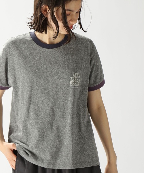 niko and...（ニコアンド）の「アレンジリンガーアソートTシャツ（Tシャツ/カットソー・レディース・ホワイト/チャコール/イエロー/オフホワイト・MEDIUM/LARGE）」の3枚目の写真