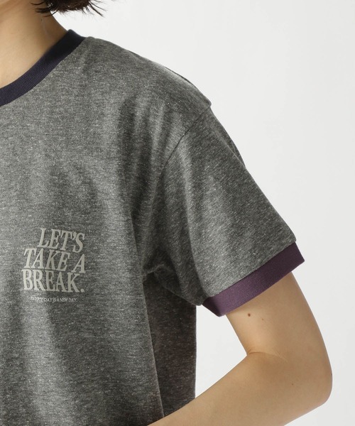 niko and...（ニコアンド）の「アレンジリンガーアソートTシャツ（Tシャツ/カットソー・レディース・ホワイト/チャコール/イエロー/オフホワイト・MEDIUM/LARGE）」の10枚目の写真