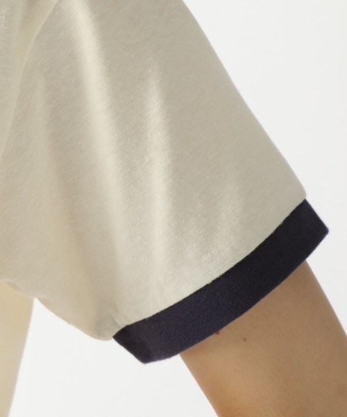 niko and...（ニコアンド）の「アレンジリンガーアソートTシャツ（Tシャツ/カットソー・レディース・ホワイト/チャコール/イエロー/オフホワイト・MEDIUM/LARGE）」の11枚目の写真