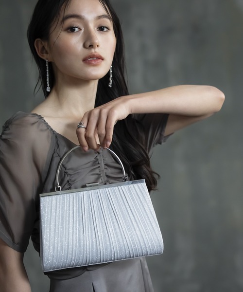 DRESS＋　結婚式　お呼ばれ　ドレス　バッグ パーティーバッグ 2WAY ハンドバッグ 結婚式（クラッチバッグ