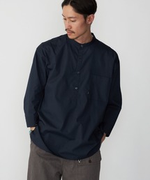 【ZOZO限定】SHIPS.me: バンドカラープルオーバー7分袖シャツ